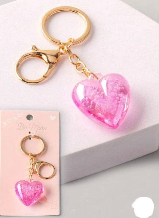 Bubble heart keychain